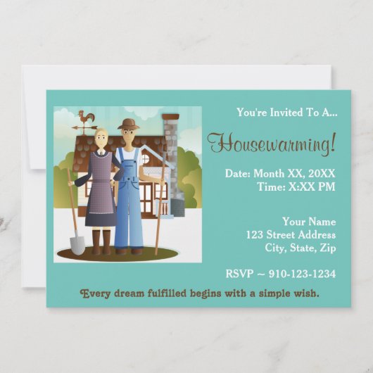 Creëer uw eigen housewarming party uitnodiging (Voorkant)