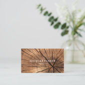 Creëer Uw eigen houten log Visitekaartje (Staand voorkant)