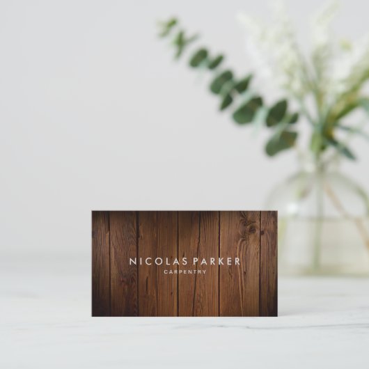 Creëer Uw eigen houten vloer 2 Visitekaartje (Staand voorkant)