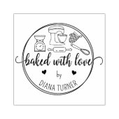 Creëer Uw eigen huis gebakken met liefde Rubberstempel (Afrduk)