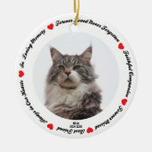 Creëer Uw eigen huis Maine Coon Cat Memorial Keramisch Ornament (Voorkant)