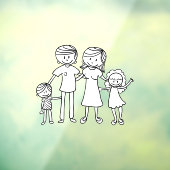 Creëer Uw eigen huis- of motormodelfamilie Raamsticker (Vel 3)