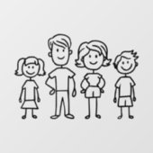 Creëer Uw eigen huis- of motormodelfamilie Raamsticker (Vel)