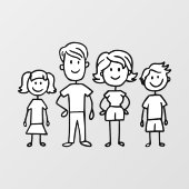 Creëer Uw eigen huis- of motormodelfamilie Raamsticker (Vel)