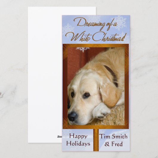 Creëer uw eigen huisdier foto vakantie kaart (Voorkant / Achterkant)