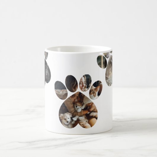 Creëer Uw Eigen Huisdier Fotocollage Custom Cat Do Koffiemok (Center)