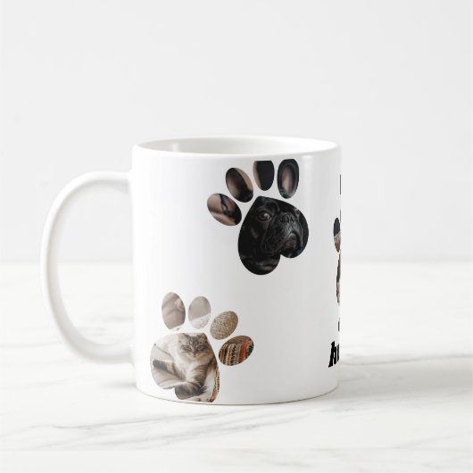 Creëer Uw Eigen Huisdier Fotocollage Custom Cat Do Koffiemok (Links)