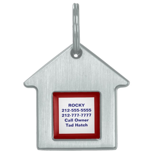 Creëer Uw eigen Huisdieren Naamplaatje (Voorkant)