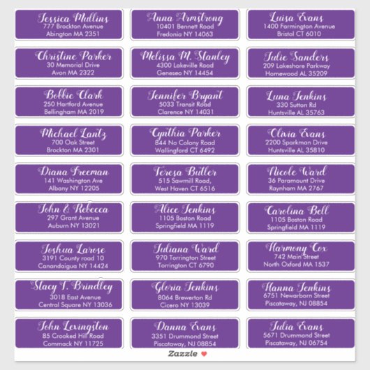 Creëer Uw eigen huwelijksbezoek Adres Koninklijk P Sticker (Vel)