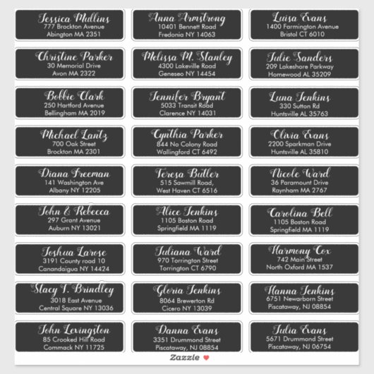 Creëer Uw eigen huwelijksbezoekersadres Sticker (Vel)