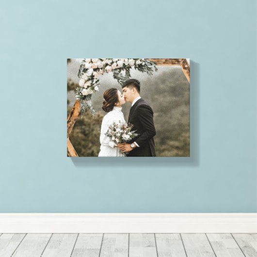 Creëer Uw eigen huwelijksfoto Canvas Afdruk (Insitu (Houten vloer))