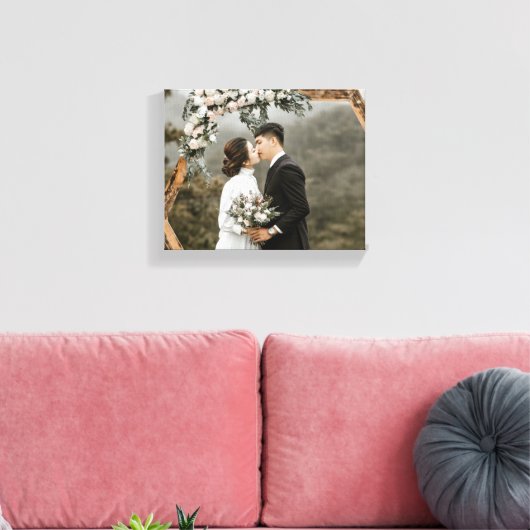 Creëer Uw eigen huwelijksfoto Canvas Afdruk (Insitu (Woonkamer))
