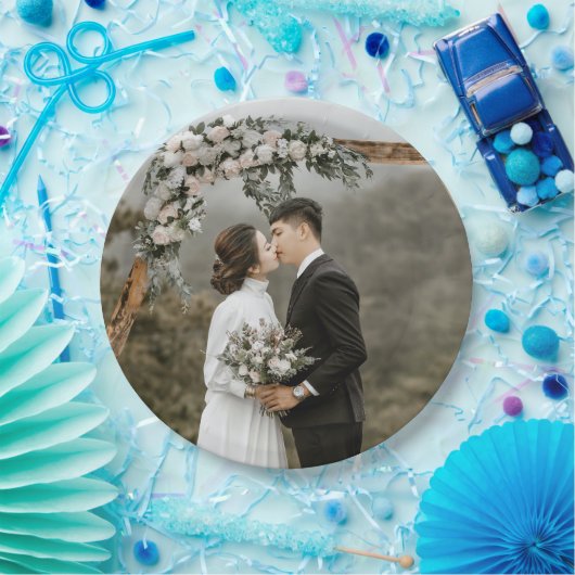 Creëer Uw Eigen Huwelijksfotopaar Papieren Bordje