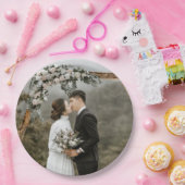 Creëer Uw Eigen Huwelijksfotopaar Papieren Bordje (Feest)