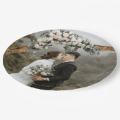 Creëer Uw Eigen Huwelijksfotopaar Papieren Bordje (Gekanteld)