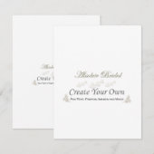 Creëer Uw eigen huwelijksuitnodigingen 4,25 x 5,5 Kaart (Voorkant / Achterkant)