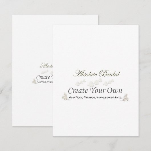 Creëer Uw eigen huwelijksuitnodigingen 4,25 x 5,5  Kaart (Voorkant / Achterkant)