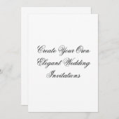 Creëer Uw eigen huwelijksuitnodigingen Kaart (Voorkant / Achterkant)
