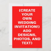 Creëer Uw eigen huwelijksuitnodigingen Kaart (Voorkant)