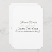Creëer Uw eigen huwelijksuitnodigingen Kaart (Voorkant / Achterkant)
