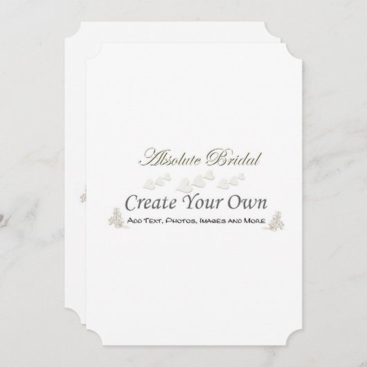 Creëer Uw eigen huwelijksuitnodigingen Kaart (Voorkant / Achterkant)