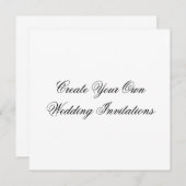 Creëer Uw eigen huwelijksuitnodigingsvorm Kaart (Voorkant / Achterkant)