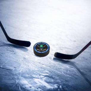 Creëer Uw Eigen Ice Hockey Eigen Naam Nummer Puck