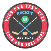 Creëer Uw Eigen Ice Hockey Eigen Naam Nummer Puck (Voorkant)