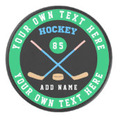 Creëer Uw Eigen Ice Hockey Eigen Naam Nummer Puck (Voorkant)