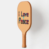 Creëer Uw eigen ik hou van vrede en leven groot Pickleball Paddle (Links)