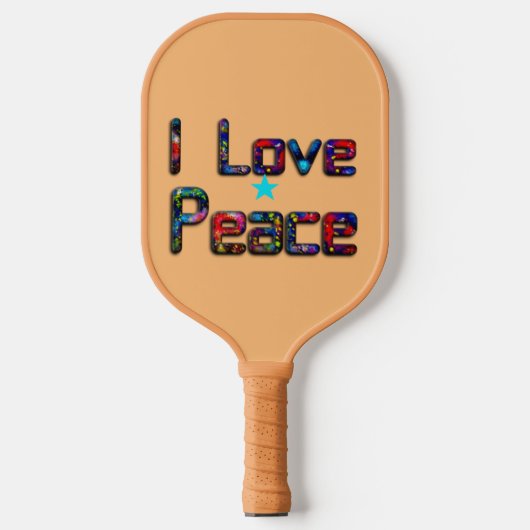 Creëer Uw eigen ik hou van vrede en leven groot Pickleball Paddle (Voorkant)
