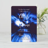 Creëer Uw eigen Indigo Blue Light Beams Kaart (Staand voorkant)