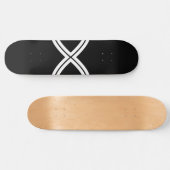 Creëer Uw Eigen Infinity Sjabloon Zwart & Wit Persoonlijk Skateboard (Horizontaal)