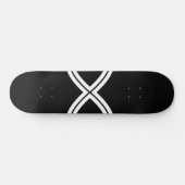 Creëer Uw Eigen Infinity Sjabloon Zwart & Wit Persoonlijk Skateboard (Horizontaal)