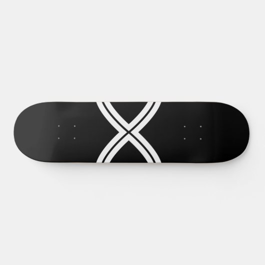 Creëer Uw Eigen Infinity Sjabloon Zwart & Wit Persoonlijk Skateboard (Horizontaal)