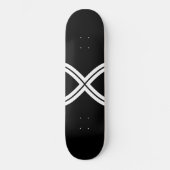 Creëer Uw Eigen Infinity Sjabloon Zwart & Wit Persoonlijk Skateboard (Voorkant)