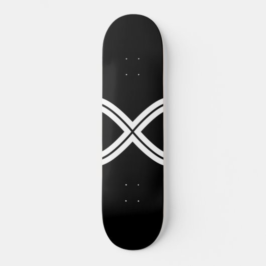 Creëer Uw Eigen Infinity Sjabloon Zwart & Wit Persoonlijk Skateboard (Voorkant)