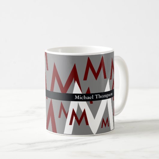 creëer uw eigen initiaal-/letterpatroon mok (Voorkant rechts)