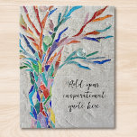 Creëer Uw eigen Inspirerend boodschap Legpuzzel<br><div class="desc">Deze unieke puzzel is versierd met een kleurrijk mozaïek Tree of Life design. U kunt uw gekozen inspirerend offerte of bericht toevoegen om deze te personaliseren. U kunt het lettertype,  de tekengrootte en de kleur van het lettertype bewerken. Origineel mozaïek © Michele Davies.</div>