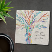 Creëer Uw eigen Inspirerend boodschap Stenen Onderzetter