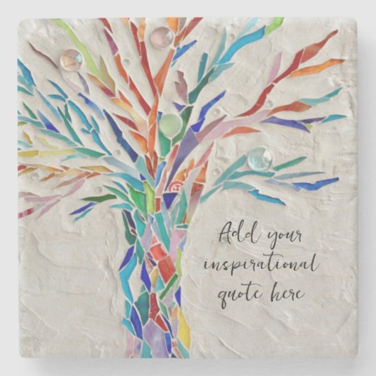 Creëer Uw eigen Inspirerend boodschap Stenen Onderzetter (Voorkant)