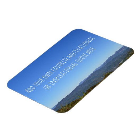 Creëer uw eigen Inspirerend citaat Mountain Photo Magneet (Linkerzijde)