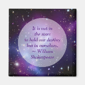 Creëer Uw eigen Inspirerend Citaat Paars kosmisch Magneet (Voorkant)