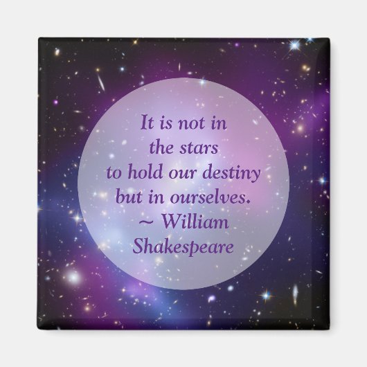 Creëer Uw eigen Inspirerend Citaat Paars kosmisch Magneet (Voorkant)