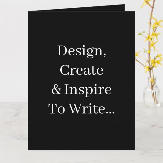 Creëer Uw eigen Inspirerend groot Kaart (Gele Bloem)