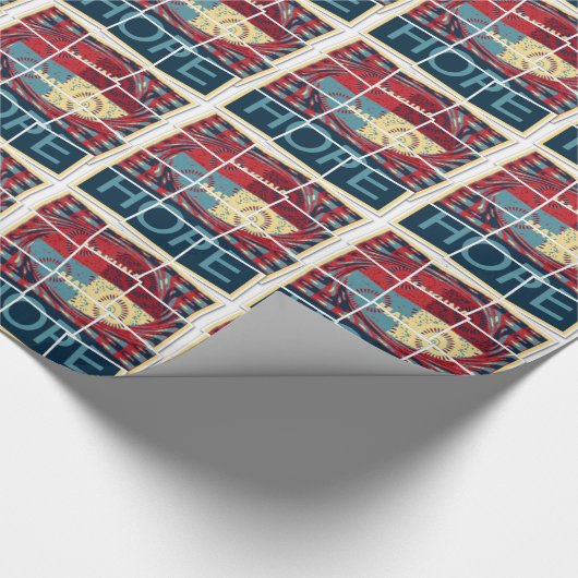 Creëer Uw eigen Inspirerend Hope Tekst Art Design Cadeaupapier (Hoek)