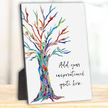 Creëer Uw eigen Inspirerend Motivatie Citaat Fotoplaat<br><div class="desc">Deze unieke plaquette is versierd met een kleurrijk mozaïek Tree of Life design. Voeg uw gekozen offerte of bericht toe om deze te personaliseren. Klik op Aanpassen om het lettertype,  de tekengrootte en de tekenkleur te wijzigen. Origineel mozaïek © Michele Davies.</div>