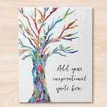 Creëer Uw eigen Inspirerend Motivatie Citaat Legpuzzel<br><div class="desc">Deze unieke puzzel is versierd met een kleurrijk mozaïek Tree of Life design. Voeg uw gekozen offerte of bericht toe om deze te personaliseren. Klik op Verder aanpassen om het lettertype,  de tekengrootte en de lettertypekleur te wijzigen. Origineel mozaïek © Michele Davies.</div>