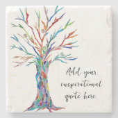 Creëer Uw eigen Inspirerend Motivatie Citaat Stenen Onderzetter (Voorkant)