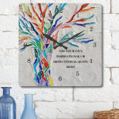 Creëer uw eigen Inspirerend/Motivatie citaat Vierkante Klok